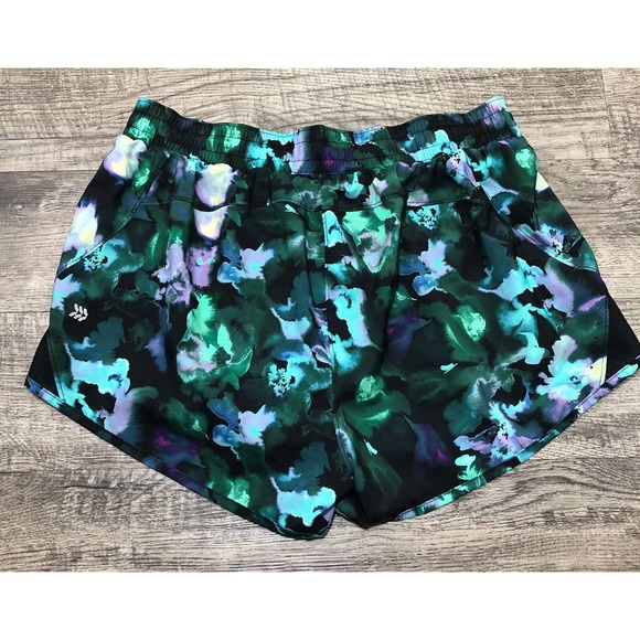 All In Motion Running Gym Shorts Sz L Unisex Black Blue Gym Fit Quick Dry A8 - Picture 2 of 4